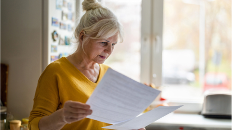 a woman reading